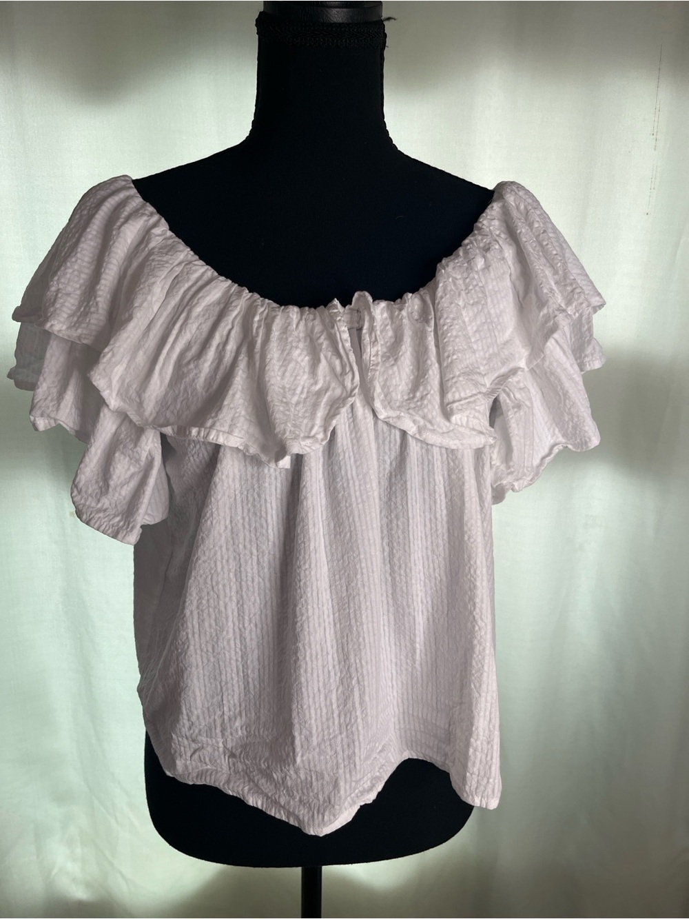 Laroque On or Off-Shoulder Ruffle Women's Top - White